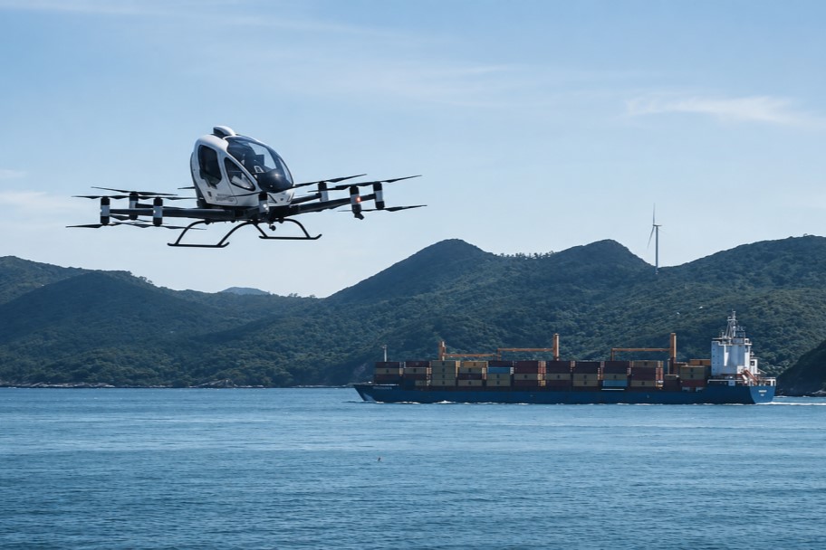 EHang EH216-S выполнил первые полёты в Гонконге