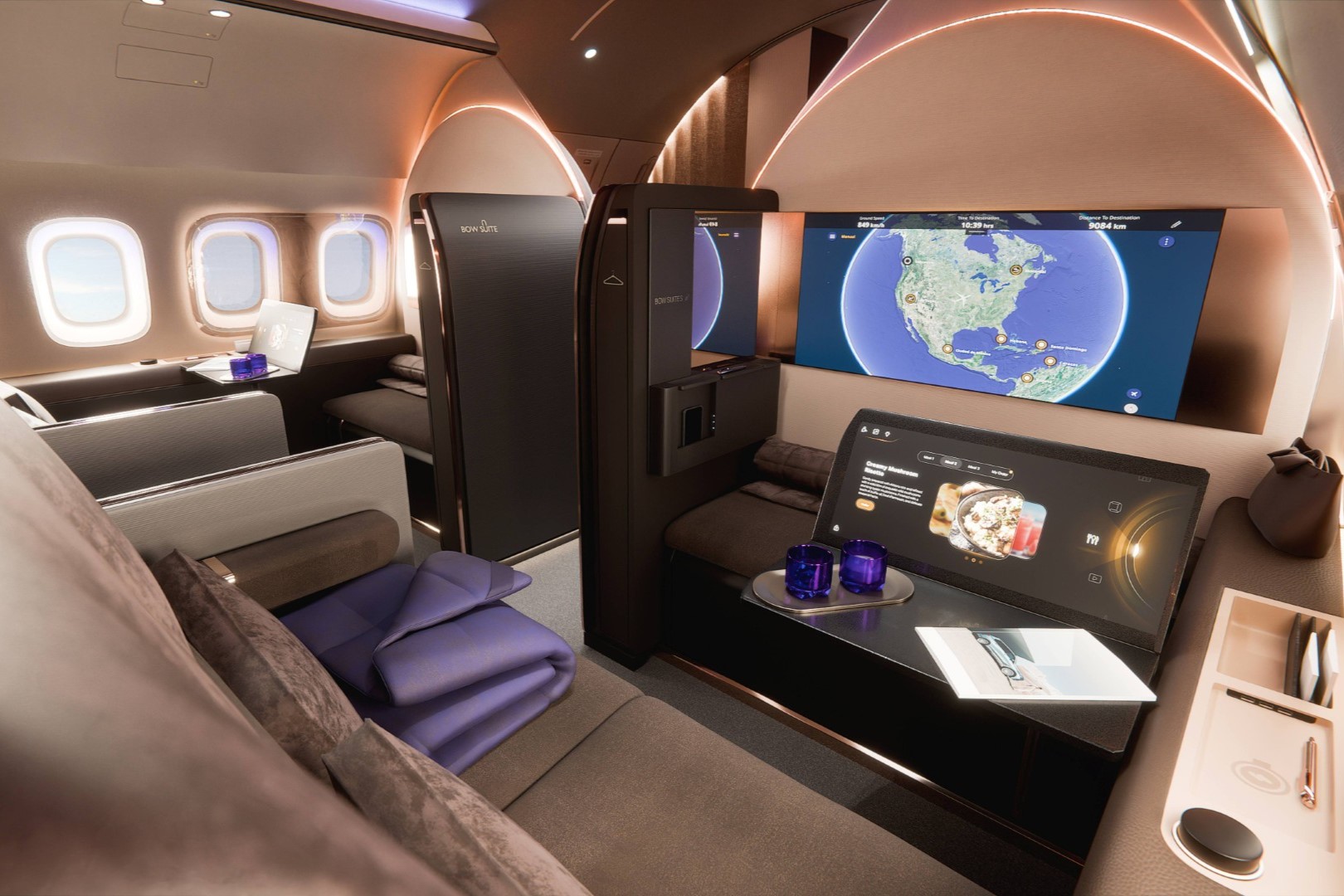 Lufthansa Technik и Designworks представляют концепт VIP-салона для узкофюзеляжных самолётов