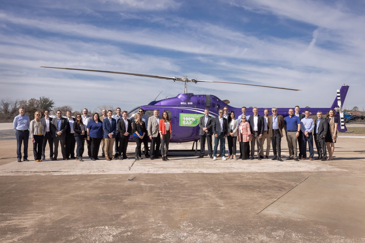 Bell 505 становится первым однодвигательным вертолетом, который использует 100% SAF