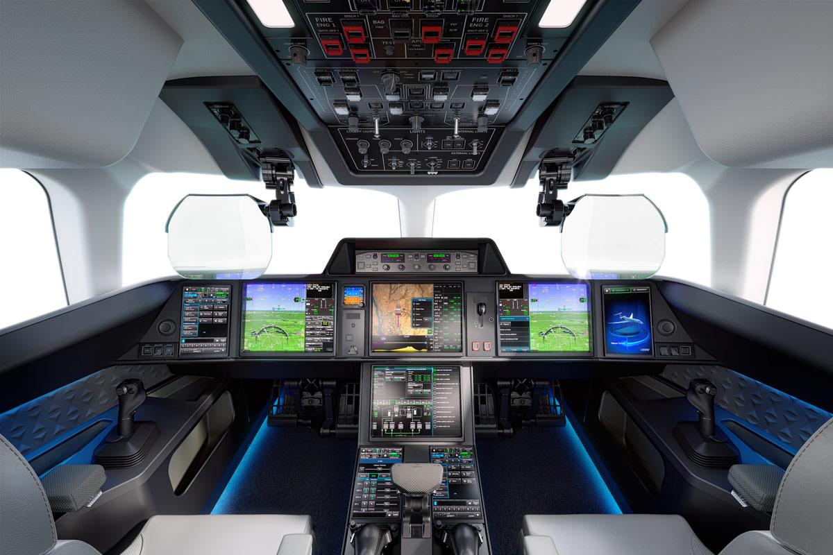 Кабина пилотов Dassault NeXus, получила награду Good Design Award