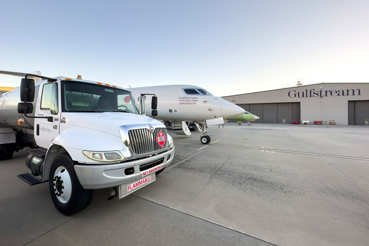 Gulfstream и Rolls-Royce впервые провели испытания G650 со 100% SAF