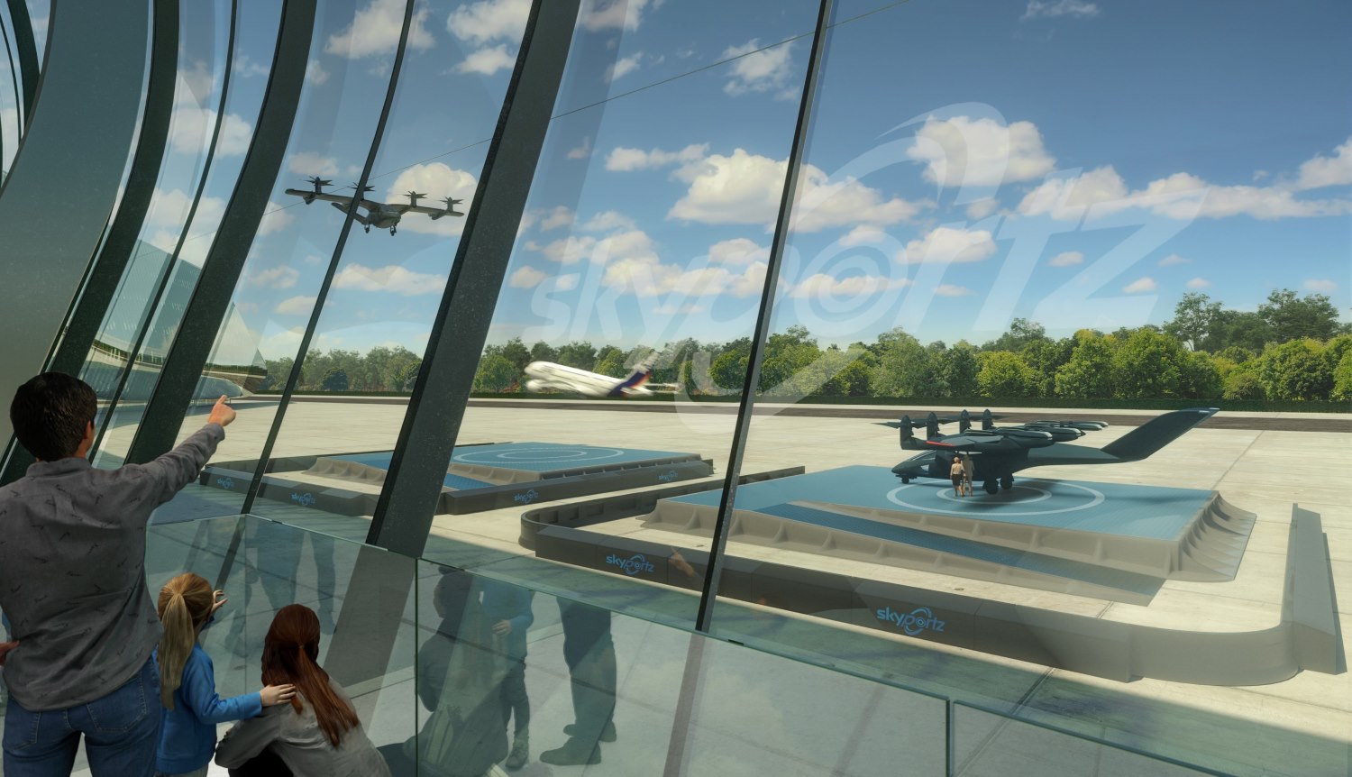 Skyportz борется с нисходящим потоком от eVTOL с помощью конструкции вертипада