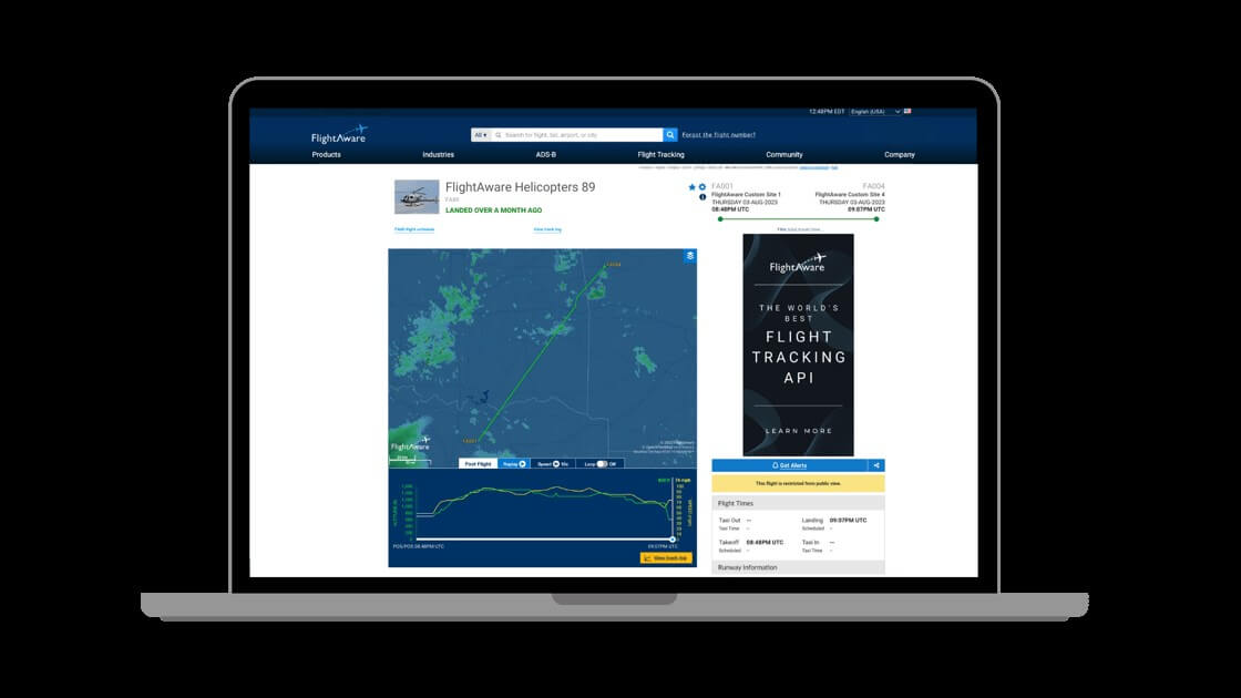 FlightAware анонсирует расширенную платформу слежения за вертолетами