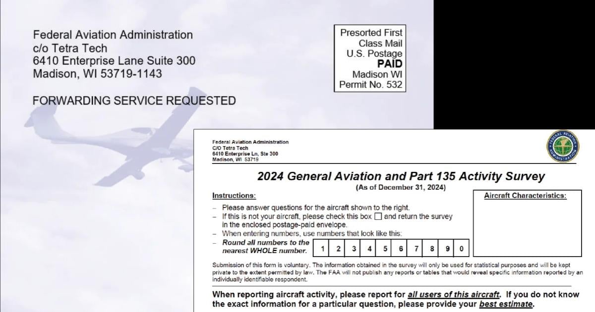 FAA призывает операторов заполнить анкету об активности