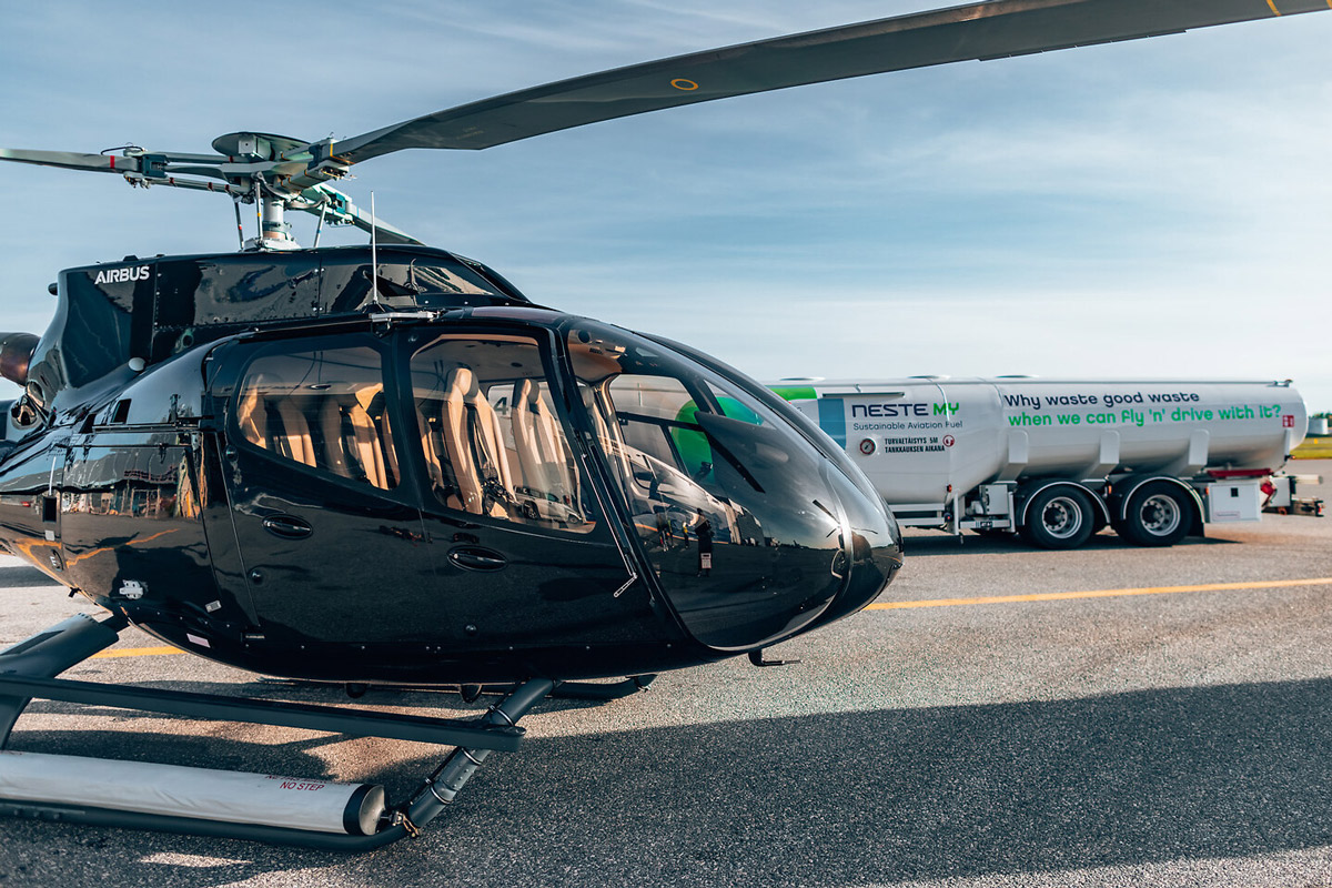 Helsinki Citycopter впервые использует SAF в Скандинавии при полетах на ACH130