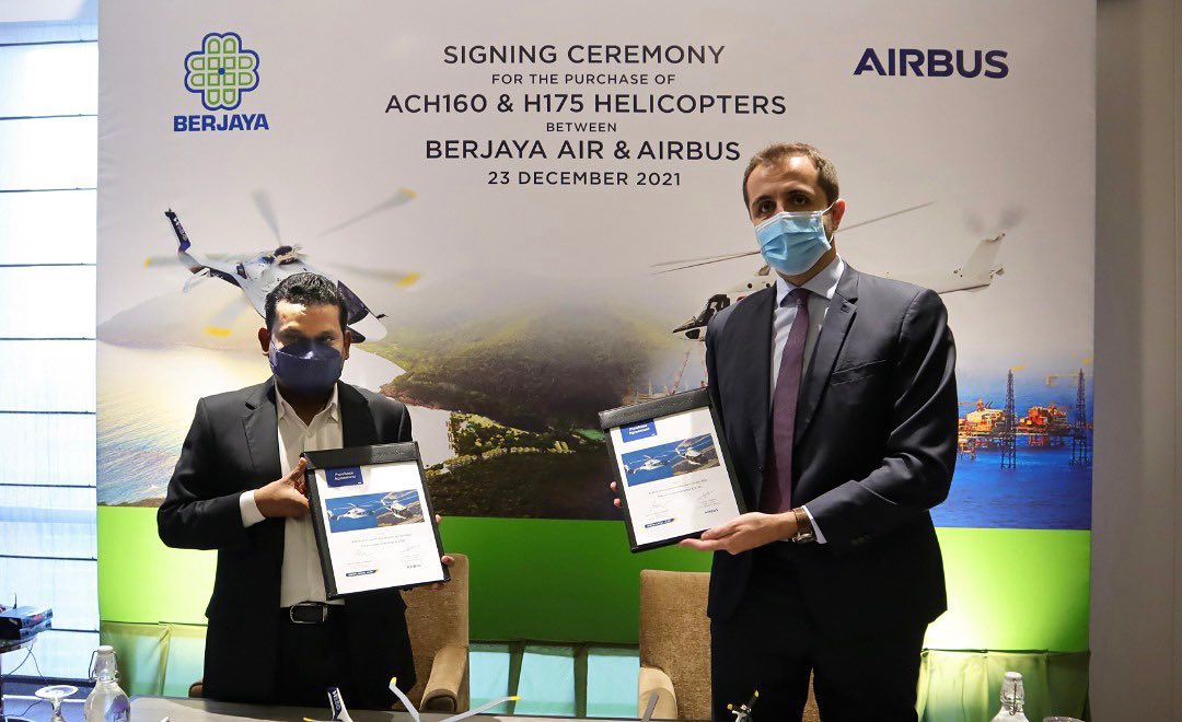 Малайзийская Berjaya Air оформила заказ на Airbus ACH160 и Н175
