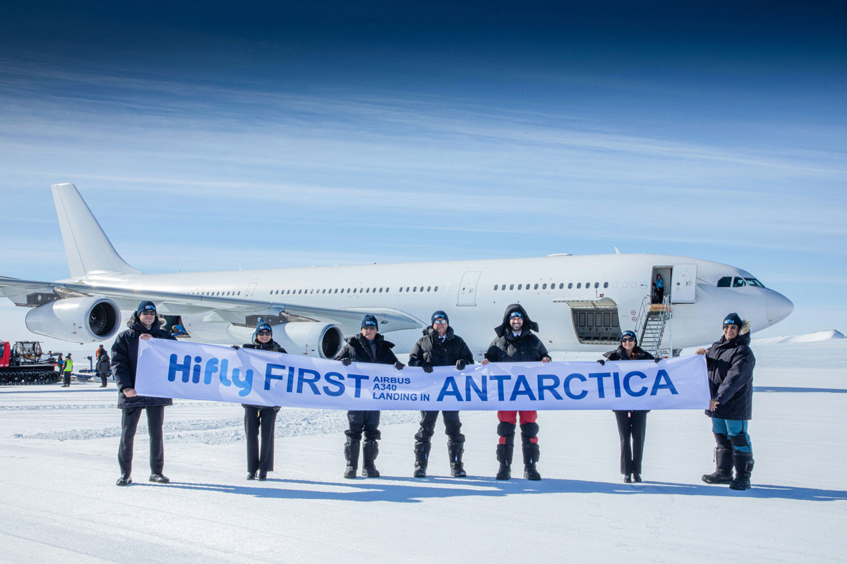 Hi Fly вошел в историю, впервые приземлившись на Airbus A340 в Антарктиде