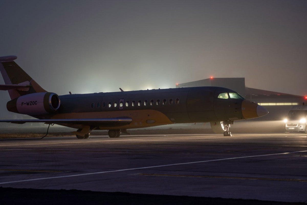 Первый серийный Falcon 6X отправился на кастомизацию