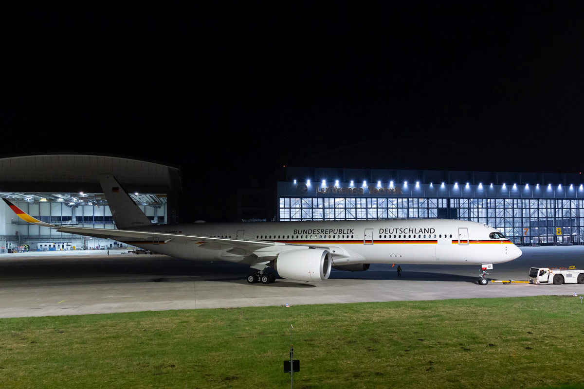 Lufthansa Technik начинает работы на втором ACJ350 для Люфтваффе