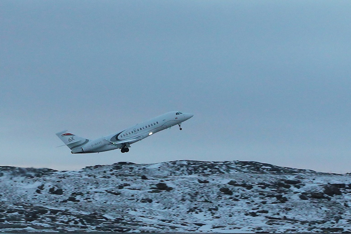 Falcon 6X испытали при низких температурах
