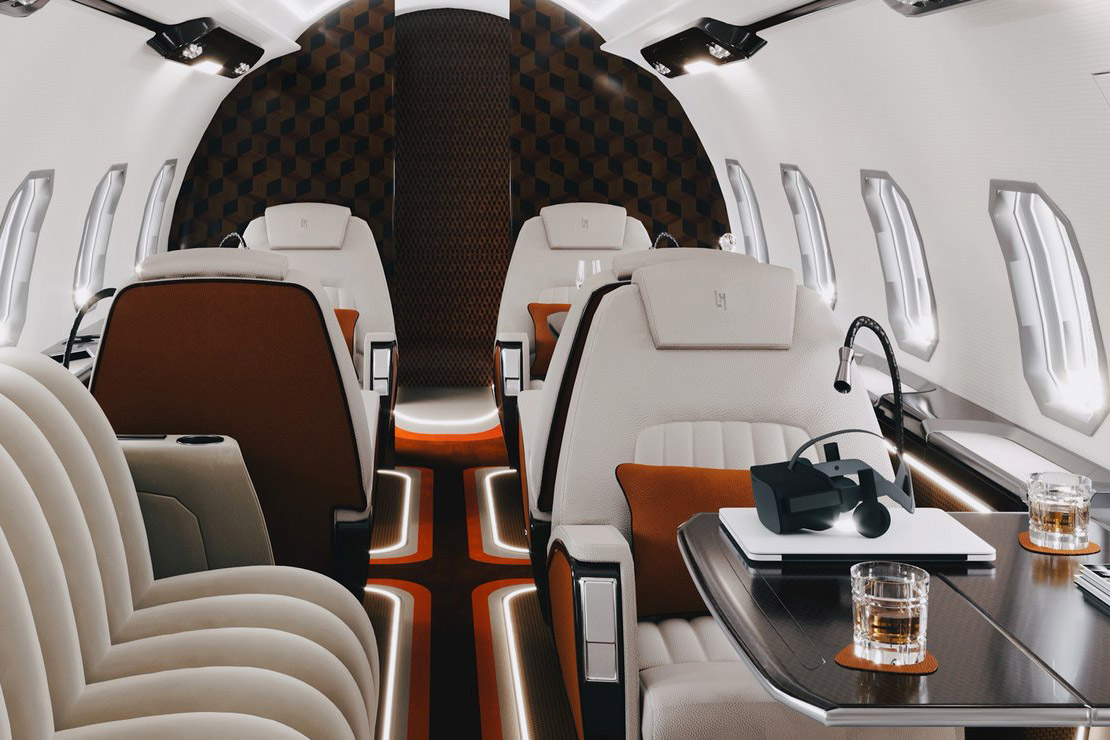 Aurora Saboir представила Bombardier Challenger 350 в стиле 60-х годов прошлого века