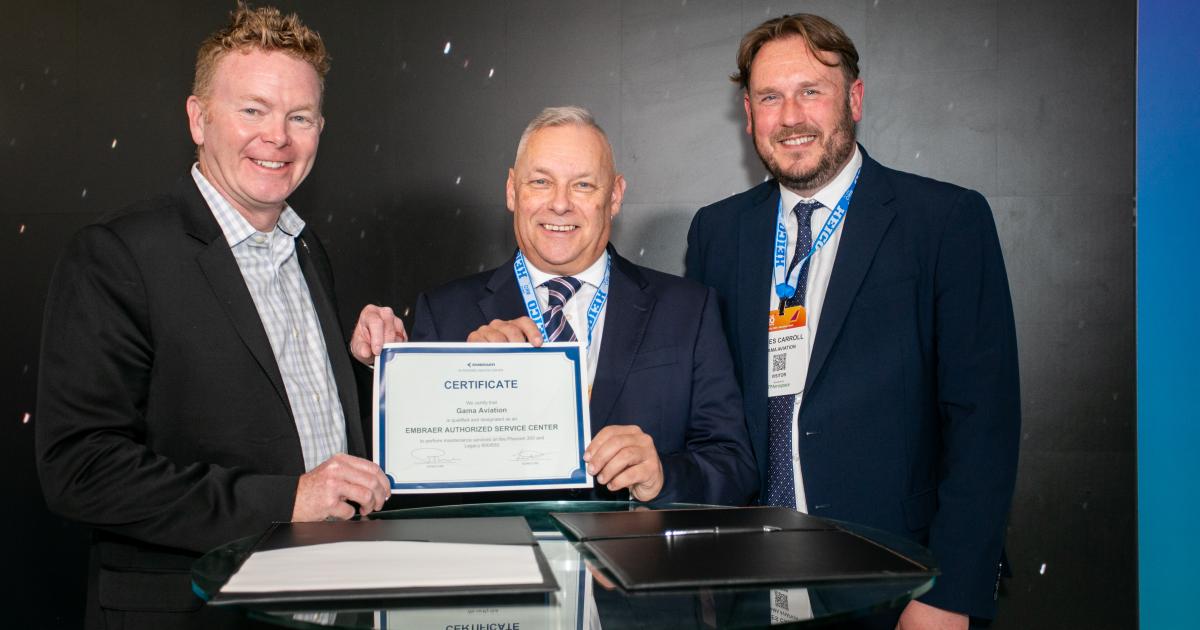 Embraer добавляет Gama в сеть сервисных центров в Великобритании